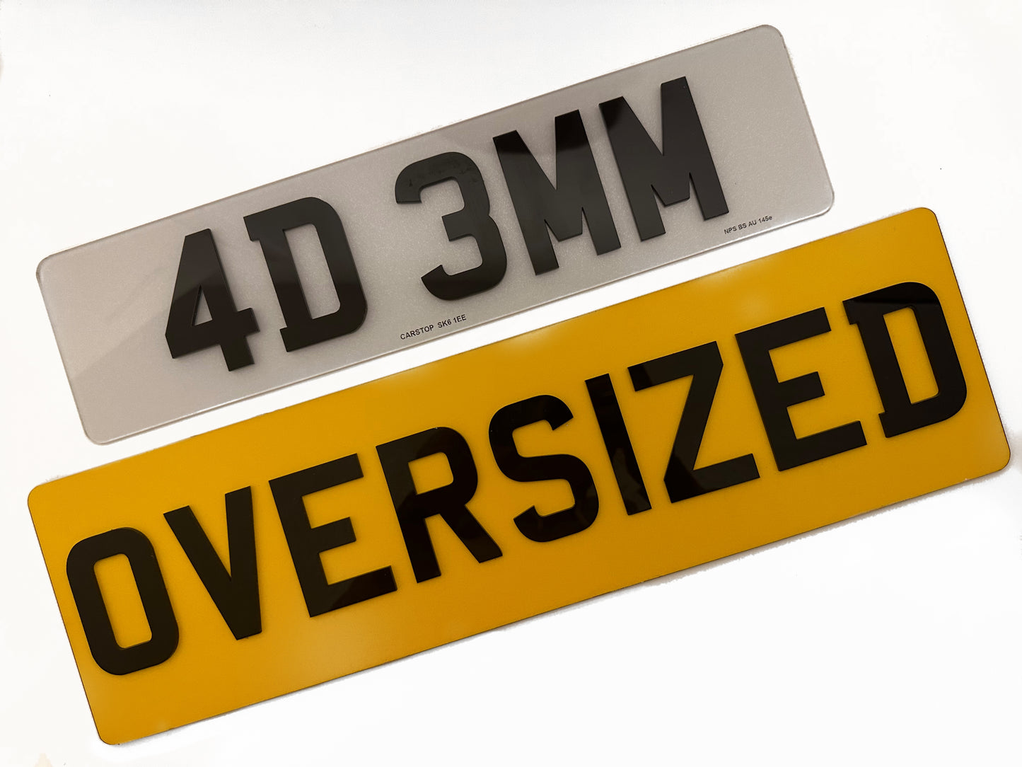 4D Oversized Number Plates